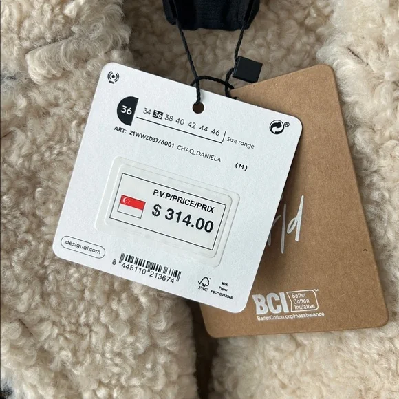 Desigual Daniela Sherpa Lined Denim & Faux Suede Patchwork Jacket EU Size 36 NWT - Picture 8 of 16